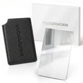 Edelstahl-Taschenspiegel 8,5 × 5,5 cm mit Schutzhülle