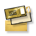 Goldenes Ticket – Rubbel-Gutscheinkarte mit Umschlag
