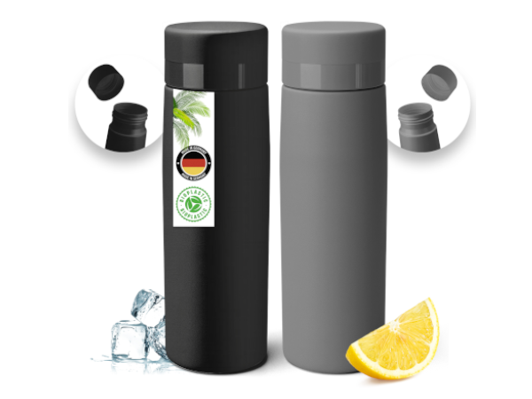 Bio-Trinkflasche 750 ml – Grau, Schwarz oder 2er-Set