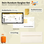 Reisegutschein – Rubbelkarte mit Umschlag