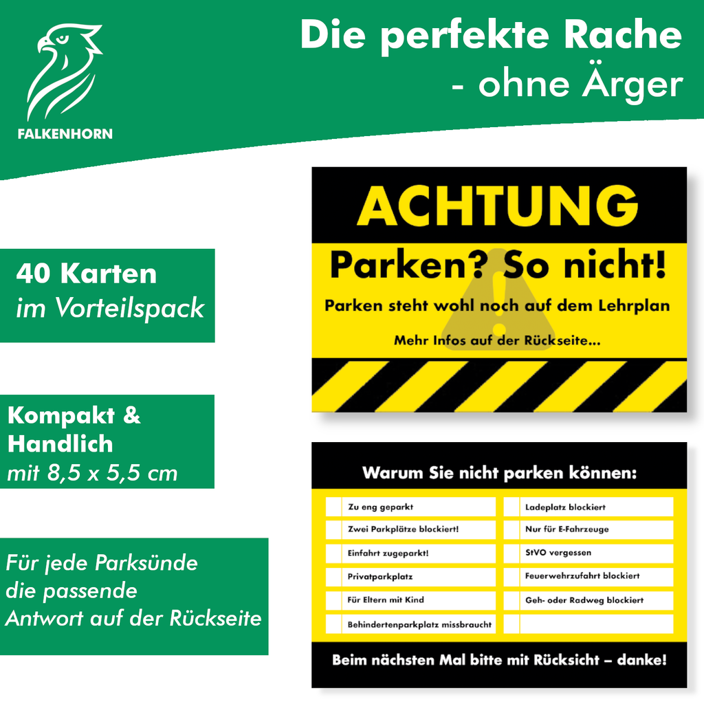 Lustige Strafzettel „Parken? So nicht!“