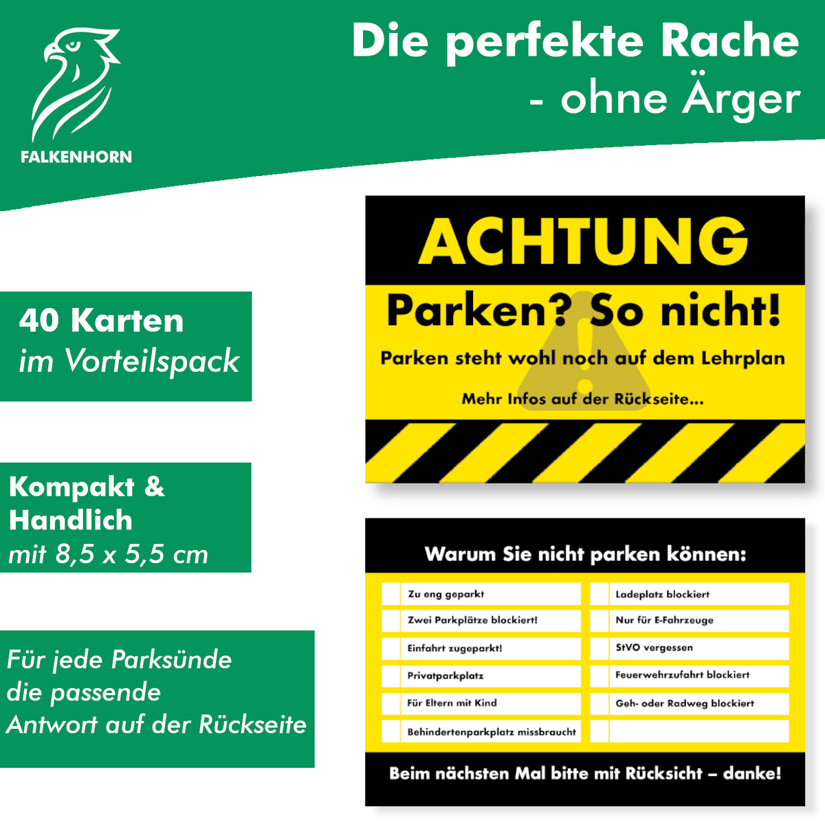 Lustige Strafzettel „Parken? So nicht!“