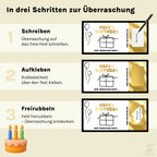 Geburtstagsgutschein "Happy Birthday" – Rubbelkarte mit Umschlag