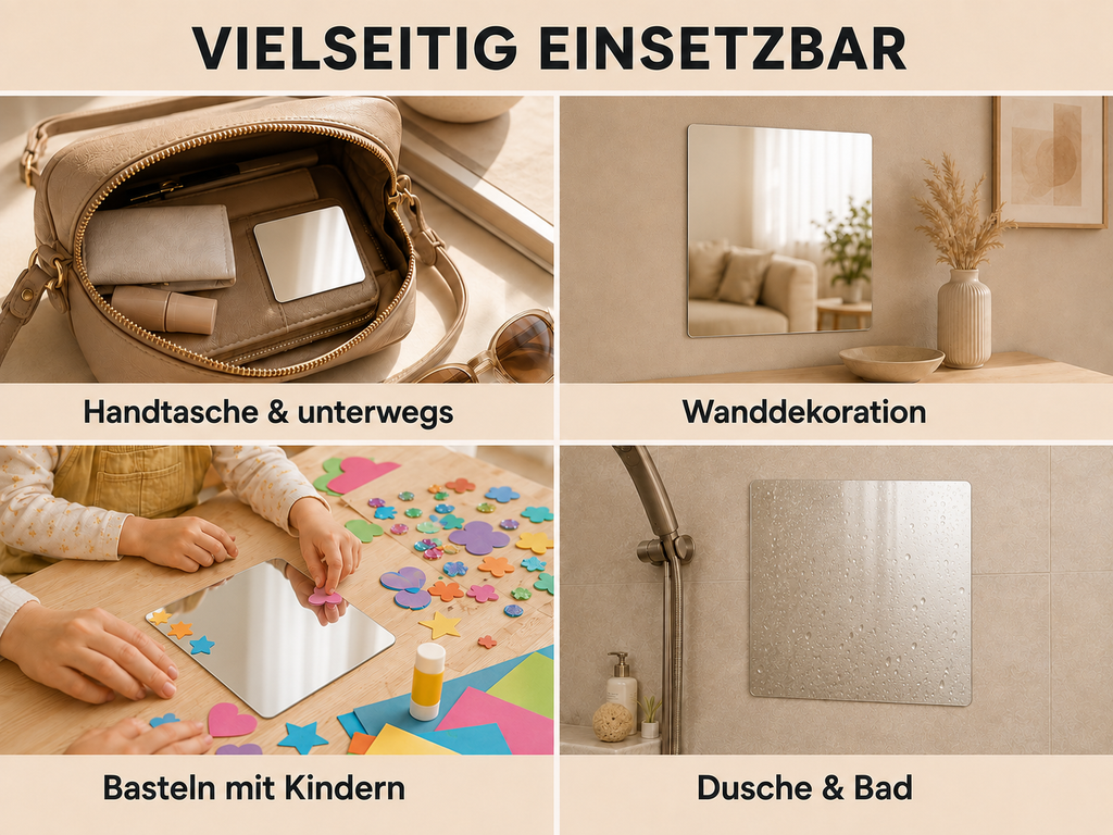 Quadratische Acrylspiegel