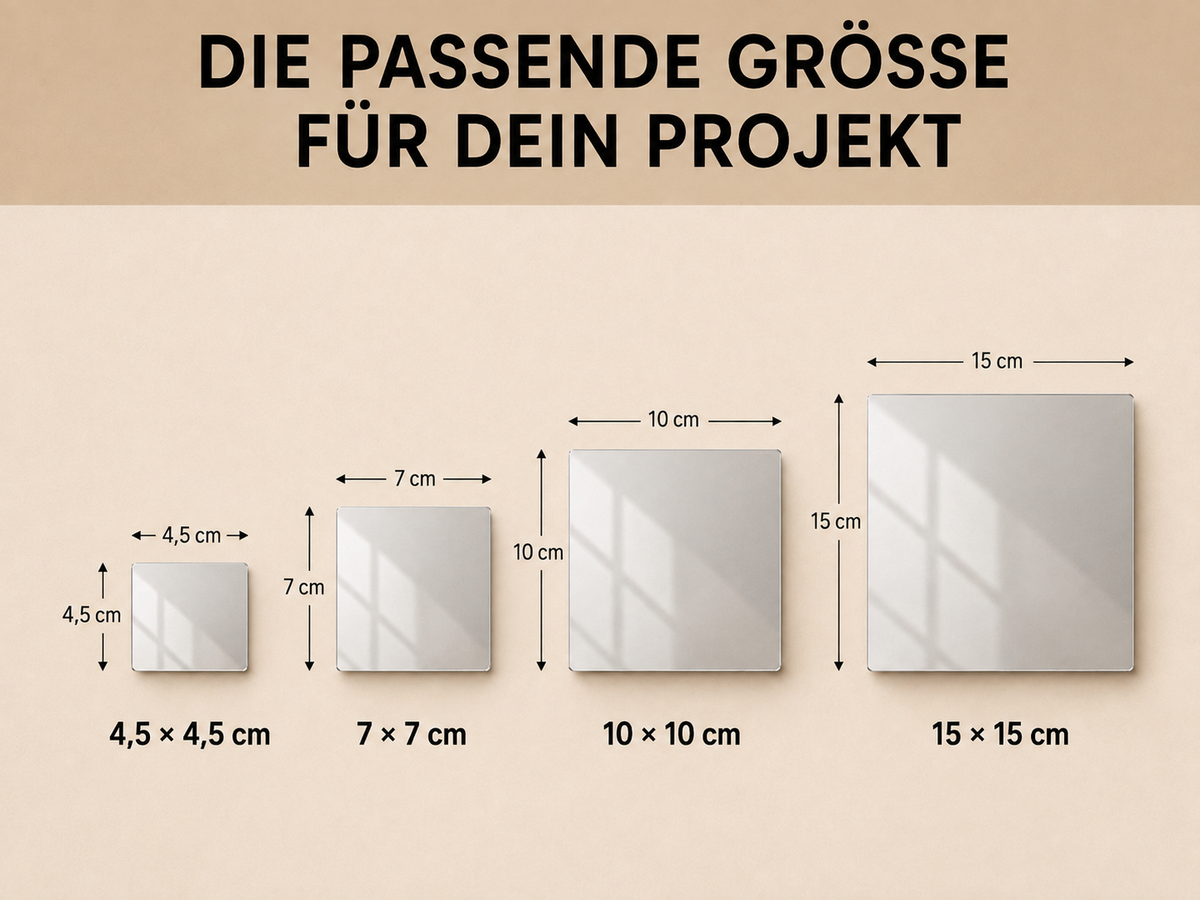 Quadratische Acrylspiegel