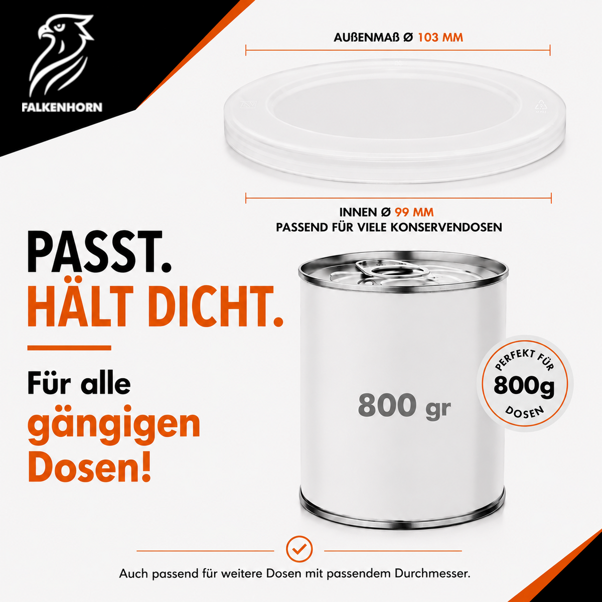 Dosendeckel transparent – 73, 84 und 99 mm