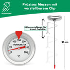 Thermometer analog 0–300 °C mit 30-cm-Fühler