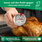 Thermometer analog 0–300 °C mit 30-cm-Fühler