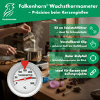Thermometer analog 0–300 °C mit 30-cm-Fühler