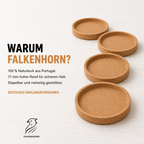 Korkuntersetzer mit Rand – rund, 10 cm