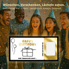 Geburtstagsgutschein "Happy Birthday" – Rubbelkarte mit Umschlag