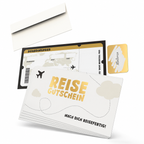 Reisegutschein – Rubbelkarte mit Umschlag