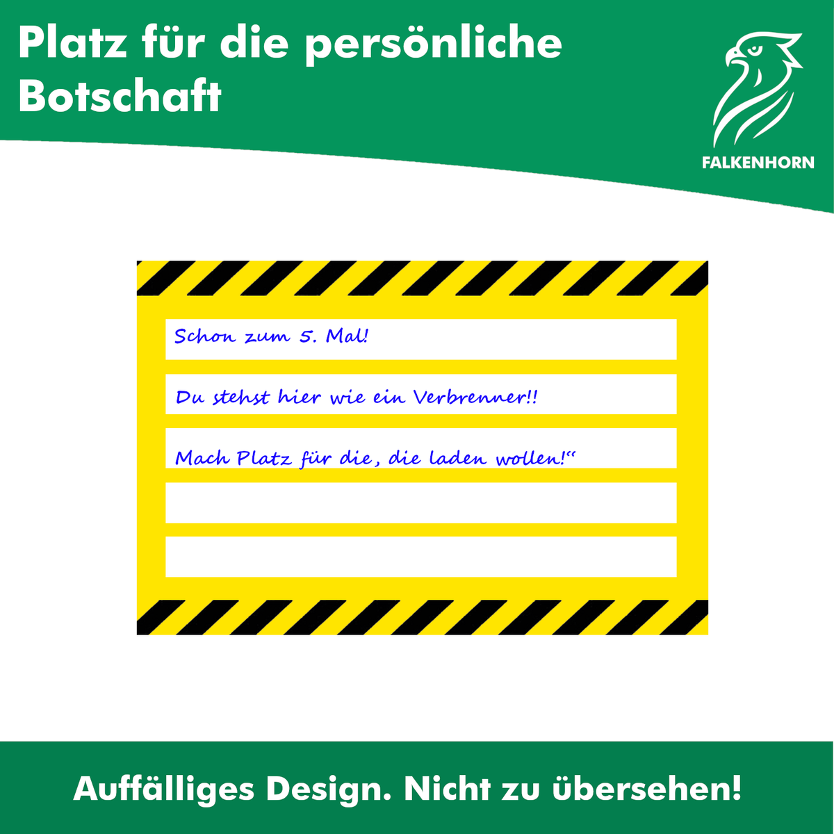 Hinweiskarten „Ladesäule blockiert“ für E-Autos