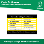 Lustige Strafzettel „Parken? So nicht!“