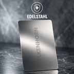 Edelstahl-Taschenspiegel 8,5 × 5,5 cm mit Schutzhülle