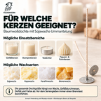 Natur-Kerzendochte – ungebleichte Baumwolle mit Sojawachs