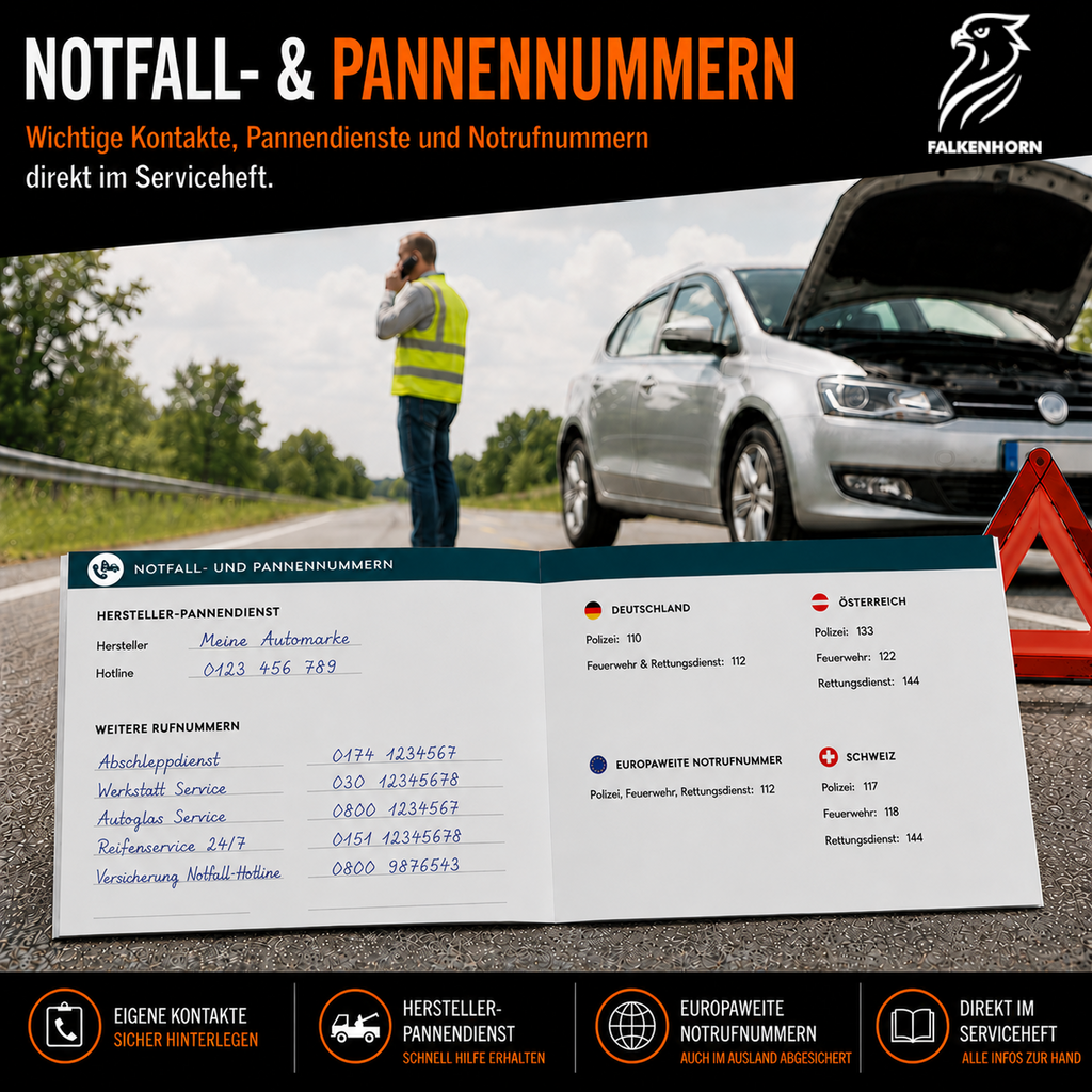 Serviceheft Auto – universal für 30 Inspektionen