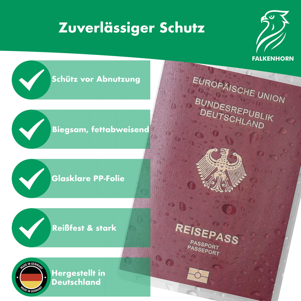 Reisepasshülle transparent – für deutschen Reisepass