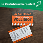 Lustige Strafzettel „Ich parke wie ein Vollidiot“