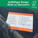 Lustige Strafzettel „Ich parke wie ein Vollidiot“