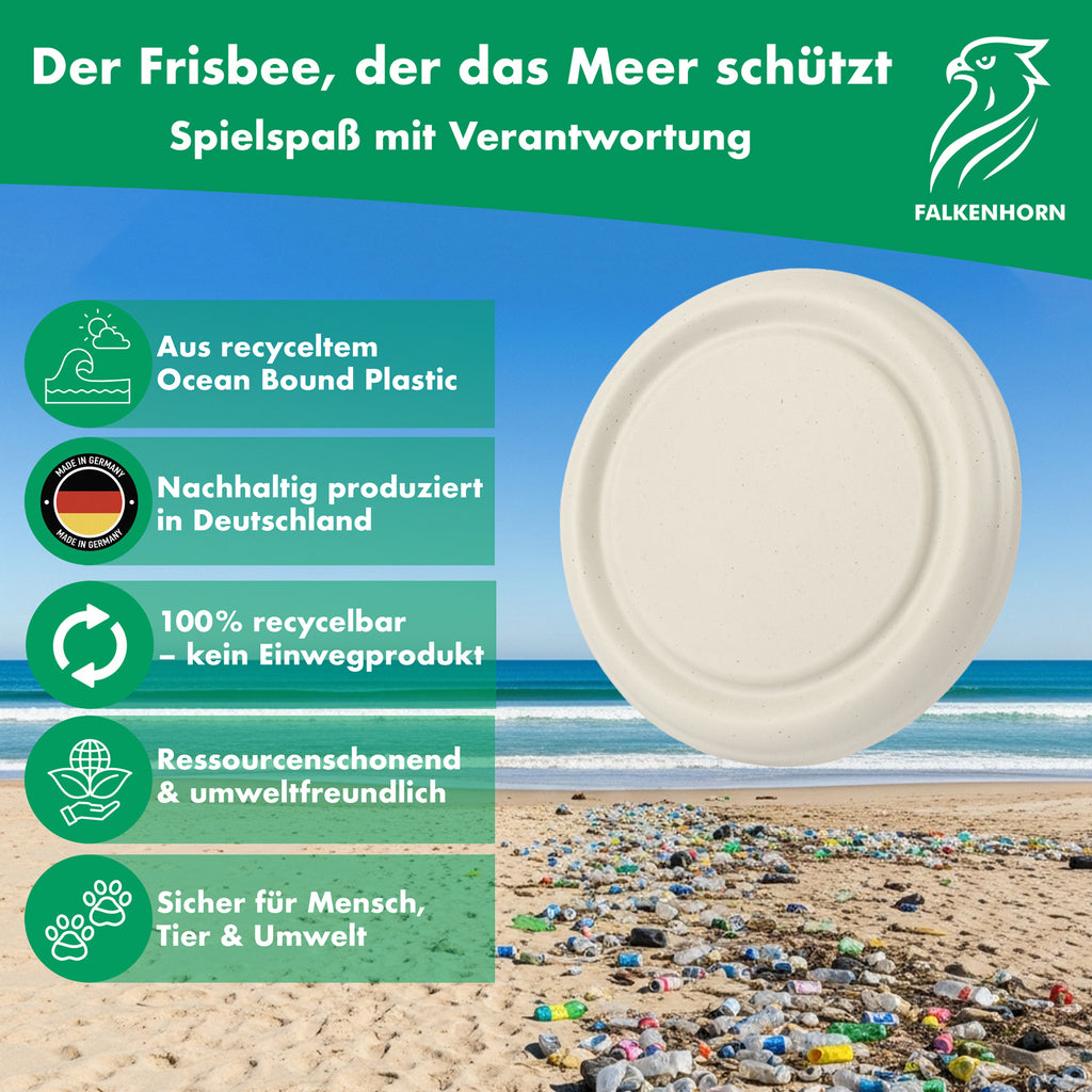 Wurfscheibe Ocean – 22 cm, Creme