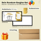 Geburtstagsgutschein "Happy Birthday" – Rubbelkarte mit Umschlag