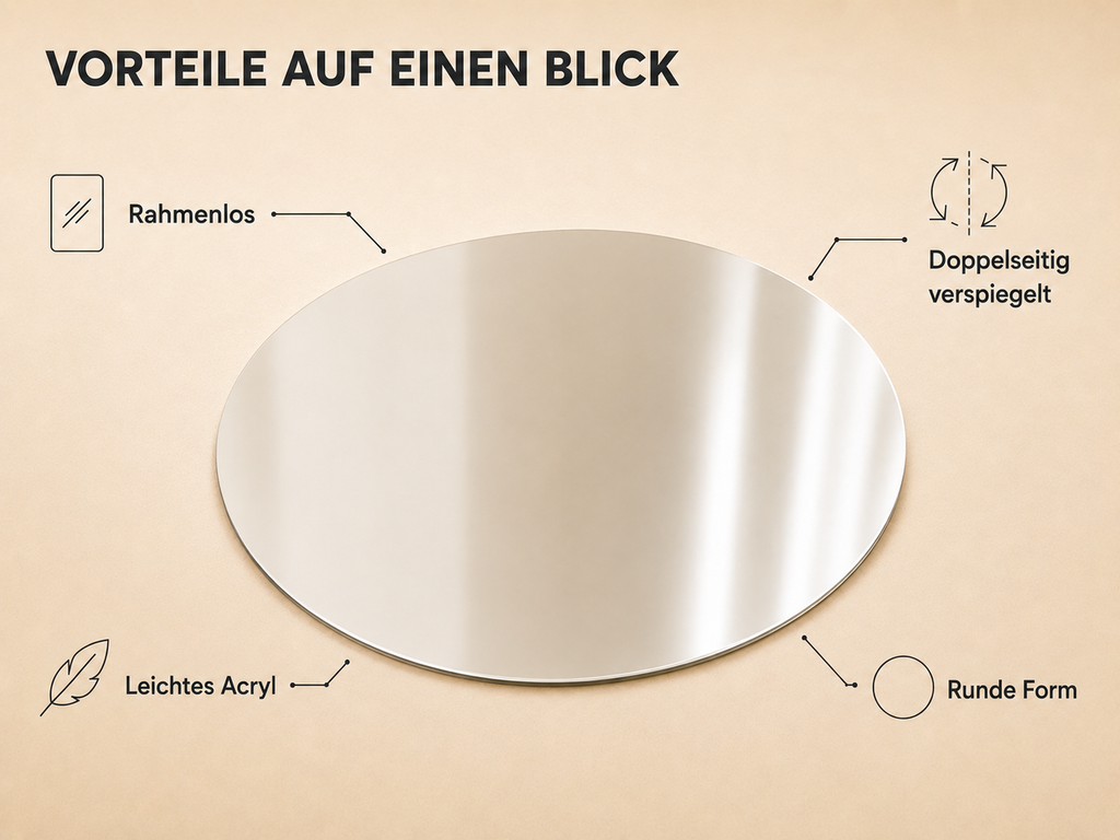 Runde Acrylspiegel