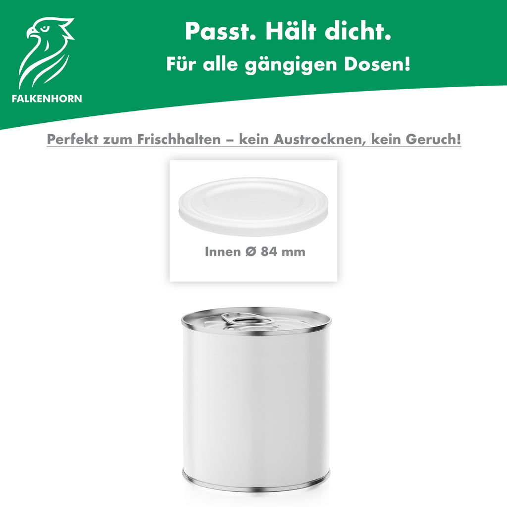 Dosendeckel Weiß – 84 mm für Konservendosen